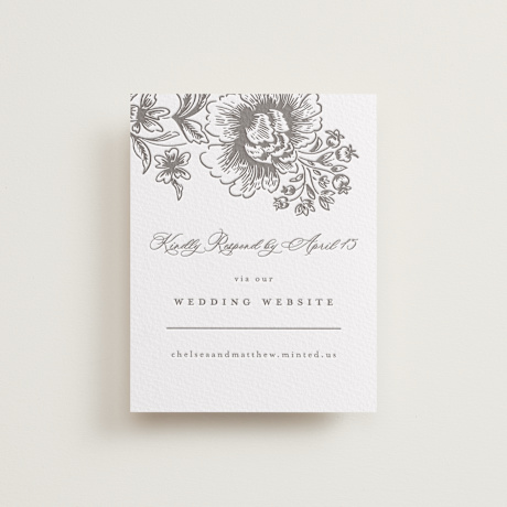 Letterpress RSVP Online Enclosure Cards