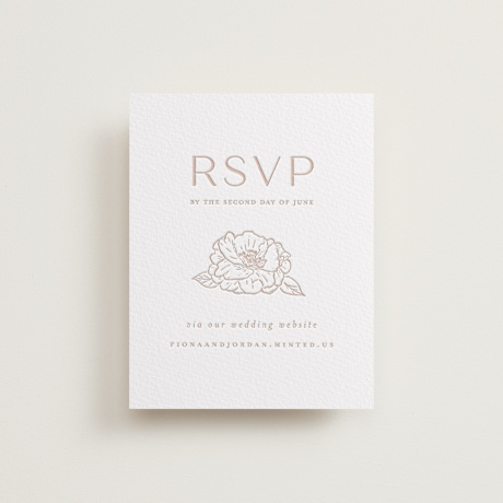 Letterpress RSVP Online Enclosure Cards