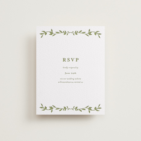 Letterpress RSVP Online Enclosure Cards
