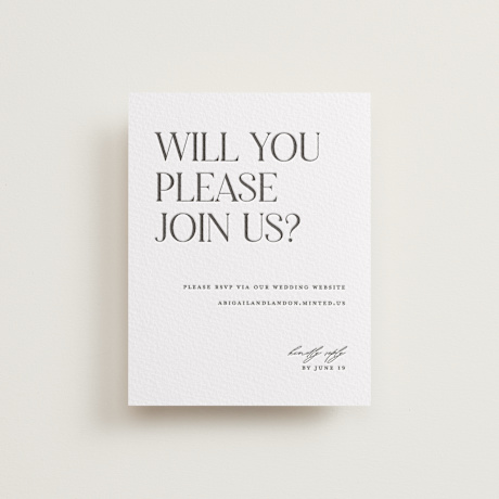 Letterpress RSVP Online Enclosure Cards