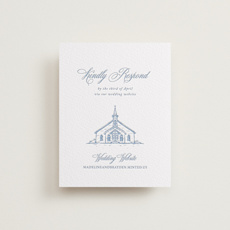 Letterpress RSVP Online Enclosure Cards