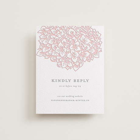 Letterpress RSVP Online Enclosure Cards