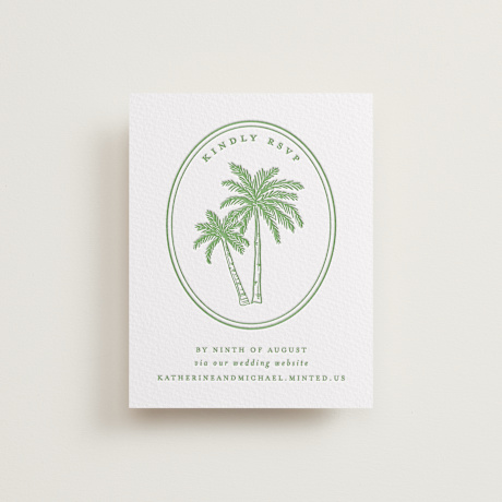 Letterpress RSVP Online Enclosure Cards