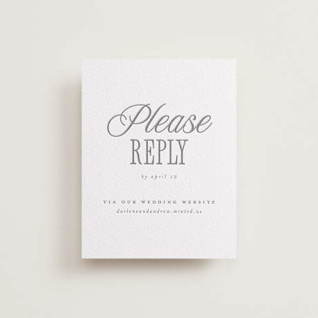 Letterpress RSVP Online Enclosure Cards