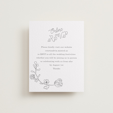 Letterpress RSVP Online Enclosure Cards