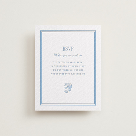 Letterpress RSVP Online Enclosure Cards