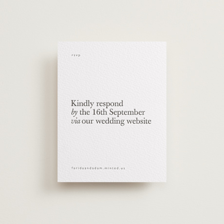 Letterpress RSVP Online Enclosure Cards