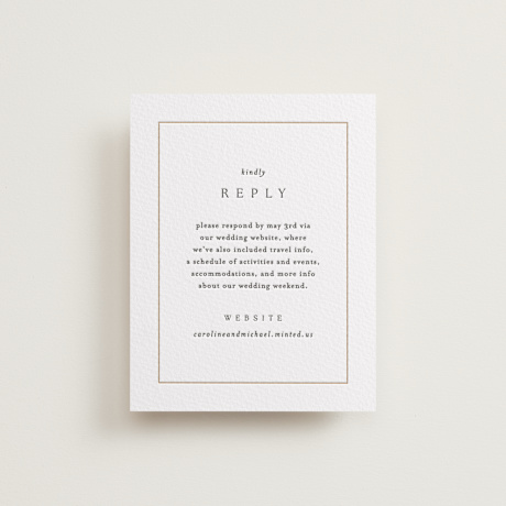 Letterpress RSVP Online Enclosure Cards