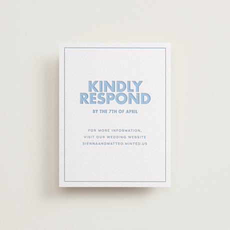 Letterpress RSVP Online Enclosure Cards