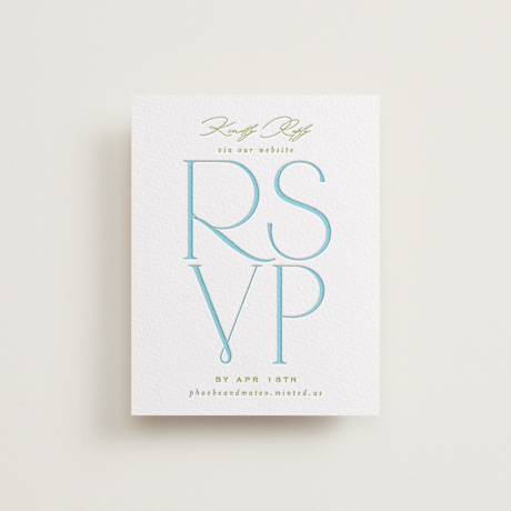 Letterpress RSVP Online Enclosure Cards