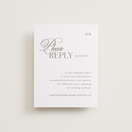Letterpress RSVP Online Enclosure Cards