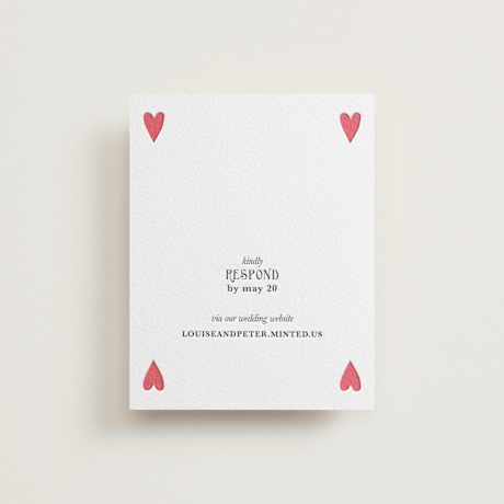 Letterpress RSVP Online Enclosure Cards