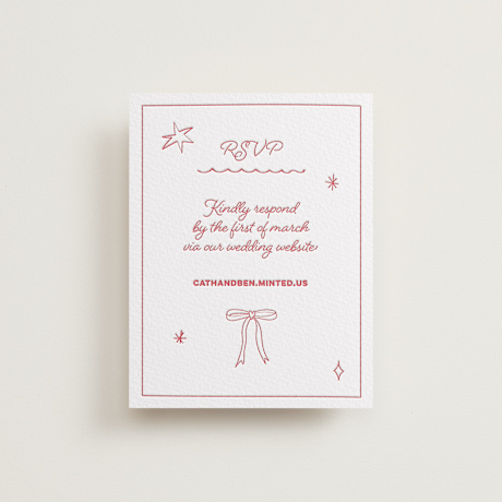 Letterpress RSVP Online Enclosure Cards