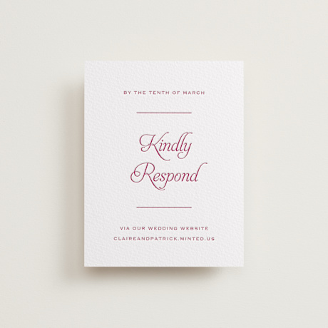 Letterpress RSVP Online Enclosure Cards