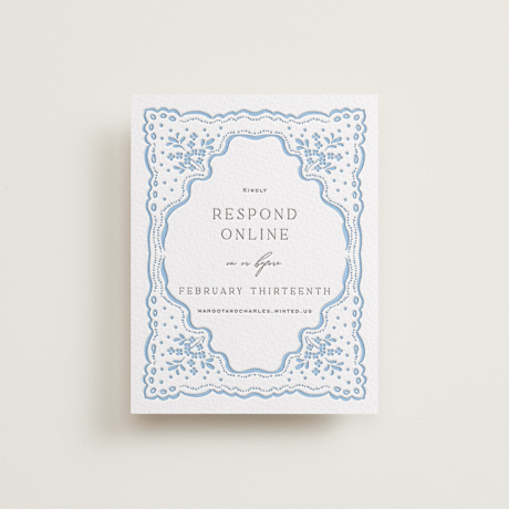 Letterpress RSVP Online Enclosure Cards