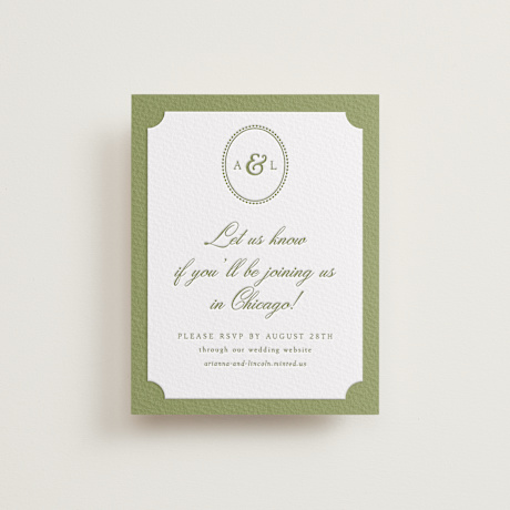 Letterpress RSVP Online Enclosure Cards