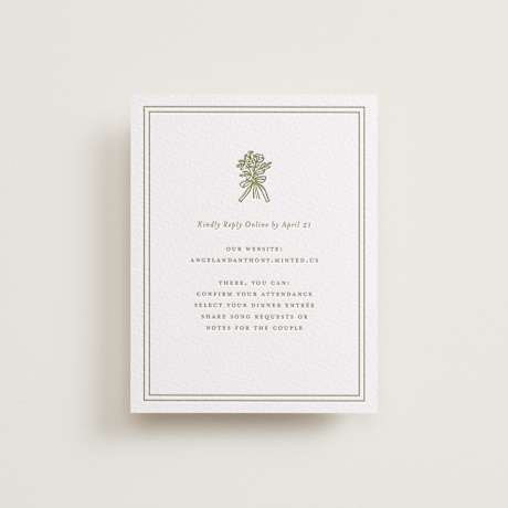 Letterpress RSVP Online Enclosure Cards