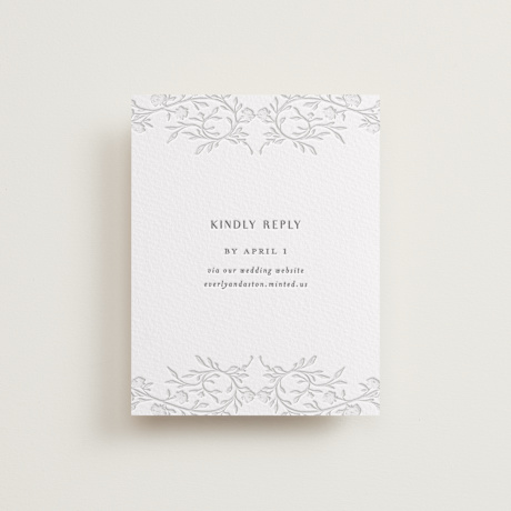 Letterpress RSVP Online Enclosure Cards