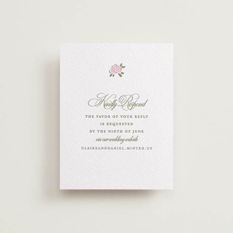 Letterpress RSVP Online Enclosure Cards