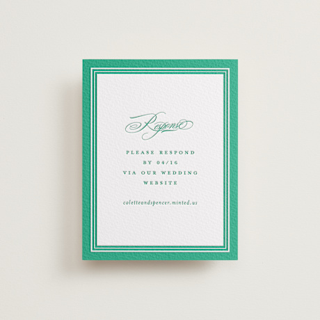 Letterpress RSVP Online Enclosure Cards