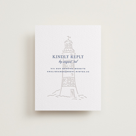 Letterpress RSVP Online Enclosure Cards