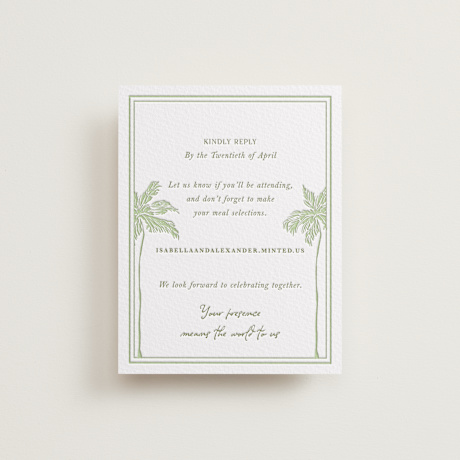 Letterpress RSVP Online Enclosure Cards