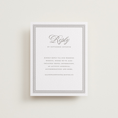 Letterpress RSVP Online Enclosure Cards