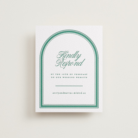 Letterpress RSVP Online Enclosure Cards