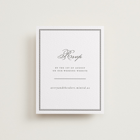 Letterpress RSVP Online Enclosure Cards