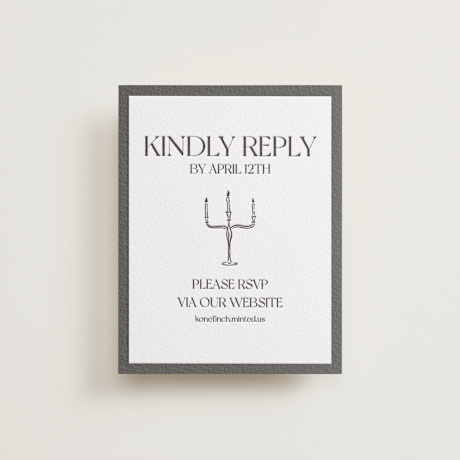 Letterpress RSVP Online Enclosure Cards