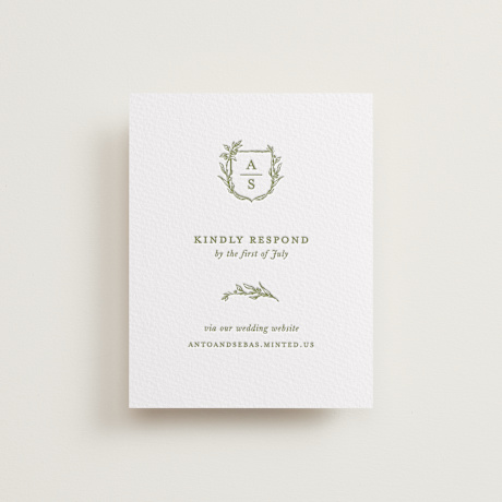 Letterpress RSVP Online Enclosure Cards