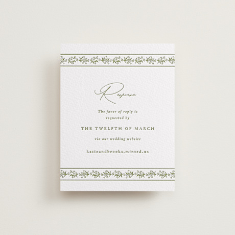 Letterpress RSVP Online Enclosure Cards