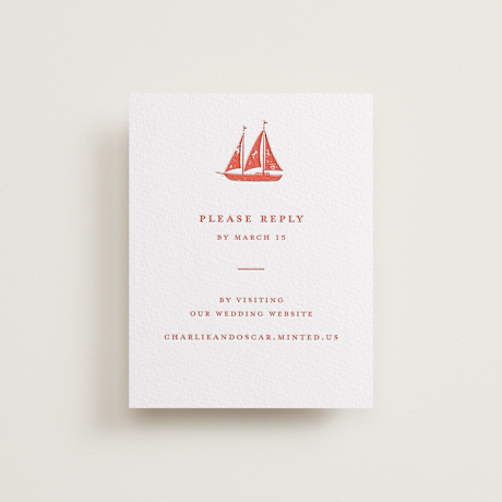 Letterpress RSVP Online Enclosure Cards