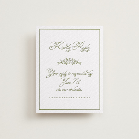 Letterpress RSVP Online Enclosure Cards