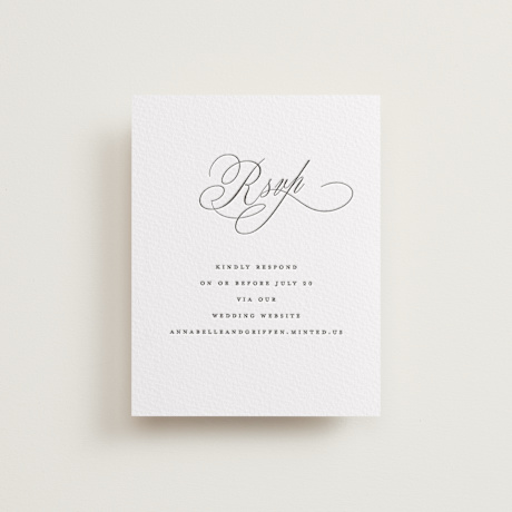 Letterpress RSVP Online Enclosure Cards