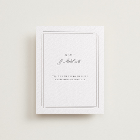 Letterpress RSVP Online Enclosure Cards