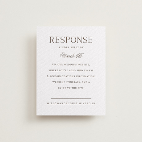 Letterpress RSVP Online Enclosure Cards