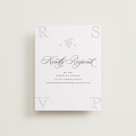 Letterpress RSVP Online Enclosure Cards