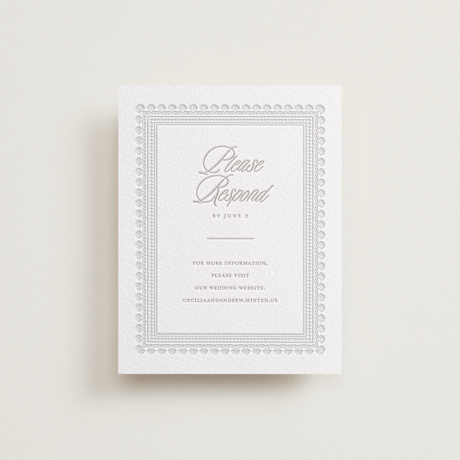 Letterpress RSVP Online Enclosure Cards
