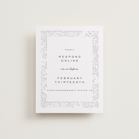 Letterpress RSVP Online Enclosure Cards