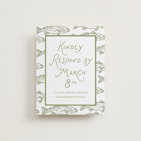 Letterpress RSVP Online Enclosure Cards