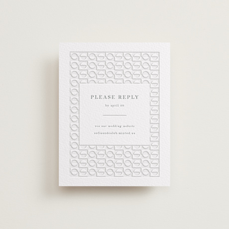 Letterpress RSVP Online Enclosure Cards
