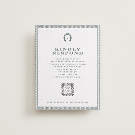 Letterpress RSVP Online Enclosure Cards