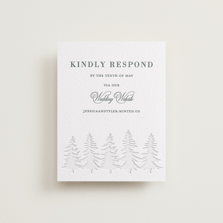 Letterpress RSVP Online Enclosure Cards