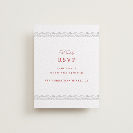 Letterpress RSVP Online Enclosure Cards