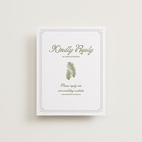 Letterpress RSVP Online Enclosure Cards