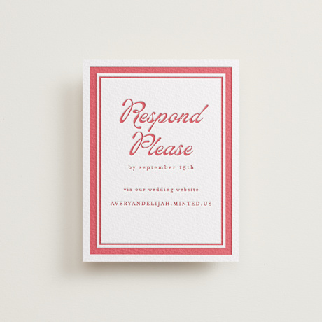 Letterpress RSVP Online Enclosure Cards