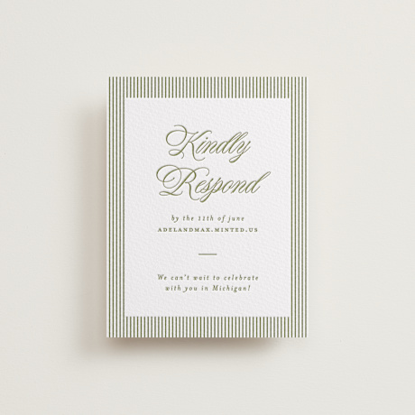 Letterpress RSVP Online Enclosure Cards
