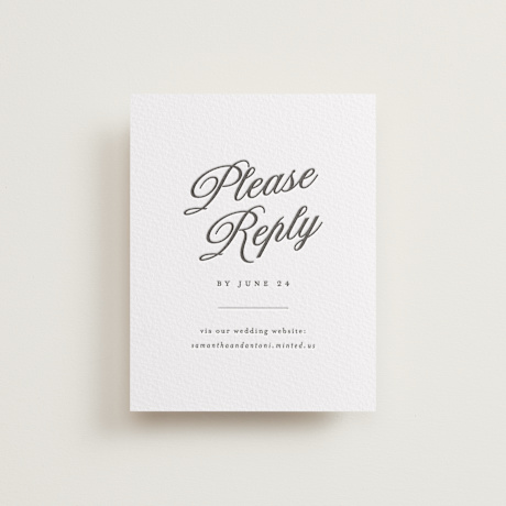 Letterpress RSVP Online Enclosure Cards