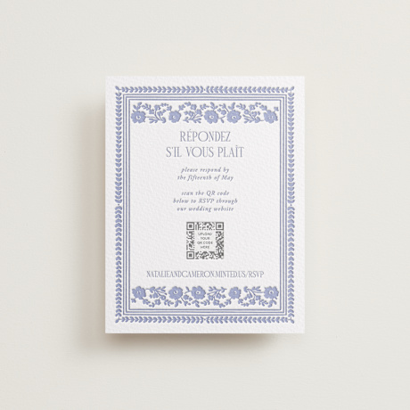 Letterpress RSVP Online Enclosure Cards